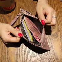 长款小钱包女薄款小清新牛皮票夹手机包多用途收纳包时尚手包