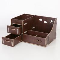 桌面化妆品收纳盒储物盒抽屉式木质化妆品收纳架多层置物架