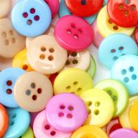 彩色纽扣画儿童手工混装糖果色宽边DIY手工材料包四眼圆形扣子-25毫米混装200颗