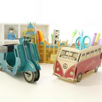 创意收纳盒DIY纸质笔筒盒办公杂物收纳架学生桌面文具铅笔盒