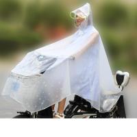 电动车雨披可拆卸双帽檐摩托车自行车骑行雨披电瓶车加厚男女雨衣