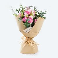 牛皮纸鲜花英文报纸 鲜花英文包装英文纸礼物包装纸多色选择-深蓝色字英文 20张每包