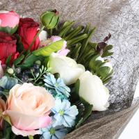 系列云丝纸蚕丝纸鲜花礼品包装纸礼物包花材料花店-黑色 10张