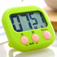 倒计时器秒表计时器多功能家用厨房定时器提醒器大屏幕可爱计时器-绿色