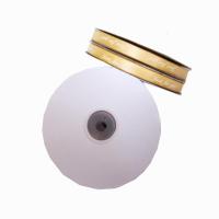 礼品鲜花包装缎带花束蝴蝶结包装材料花店用品印花英文绸带织带-姜黄色1卷50码