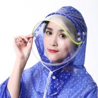 带袖子雨衣大帽檐电动车雨衣加厚单人透明自行车摩托车带袖雨披