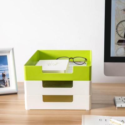 办公室文件分类收纳盒办公桌抽屉式多层置物架宿舍桌面文具整理盒