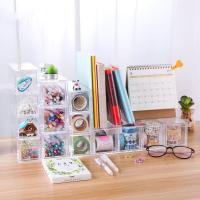 手帐胶带收纳盒透明文具储物盒胶带整理盒子梳妆台化妆品置物架