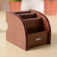 家居用品礼品摆件红木笔筒储物收纳盒木质摇控器手机放置架