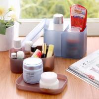 桌面收纳盒化妆品盒子办公桌塑料小置物架护肤品透明整理盒化妆盒