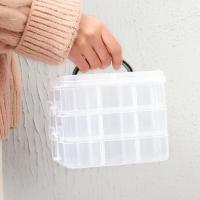 Taimi 三层18格透明塑料多层收纳盒 耳环耳钉饰品首饰盒 整理盒