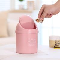 创意迷你桌面垃圾桶摇盖式小号办公室家用客厅带盖塑料收纳桶纸篓