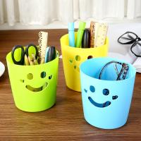 创意可爱镂空笑脸桌面垃圾桶收纳桶小号办公室迷你杂物笔筒文具桶
