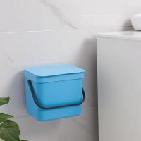 时尚简约大号厨房带盖垃圾桶橱柜门悬挂式收纳桶家用挂壁垃圾桶