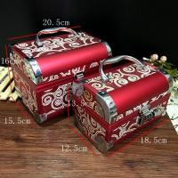 首饰盒结婚镜箱新娘陪嫁百宝箱嫁妆压钱箱密码珠宝箱饰品收纳箱