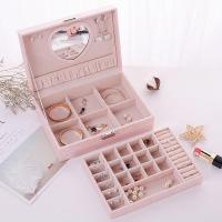 首饰盒公主欧式韩国珠宝带锁手饰品木质简约耳钉耳环首饰收纳盒大