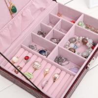 首饰盒带锁木质简约公主装饰品欧式收纳盒小号韩国耳钉环盒珠宝大