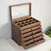 复古中式首饰盒实木质公主欧式韩国多层首饰品收纳盒结婚生日礼物