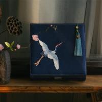 【鹤鸣九皋】中式首饰盒饰品盒仙鹤刺绣珠宝盒收纳箱文艺女生礼品