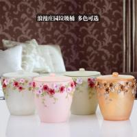 欧式桌面垃圾桶卫生间带盖收纳桶创意时尚家用客厅高档垃圾筒