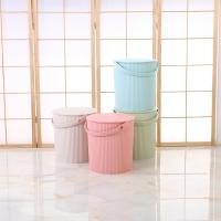家用水桶塑料洗澡登玩具可坐钓鱼桶加厚大号收纳洗车带盖多用桶