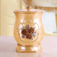 创意带盖大号桌面垃圾桶收纳桶 欧式家用客厅小号桌上垃圾杂物筒