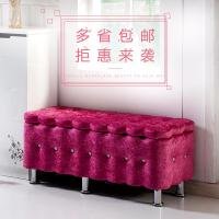 实木收纳凳储物凳店铺长方形换鞋沙发凳 布艺储物箱置物凳子鞋柜