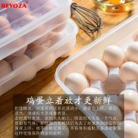 家用厨房冰箱装饺子盒塑料食物收纳盒保鲜托盘放鸡蛋盒架子托蛋格