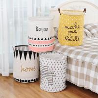 []脏衣篮玩具收纳桶超大号布艺棉麻篓可折叠衣物筐防水