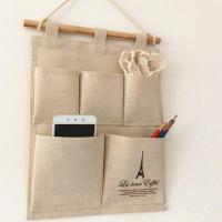 [33CM*24CM]新款简约时尚杂物收纳家居挂袋后墙壁整理布艺收纳壁挂纯色生活日用收纳用品收纳袋