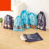 10个装便携式透明运动束口装鞋子的袋子 收纳拉链旅行防尘鞋袋收纳袋整理袋储物袋置物袋生活家庭日用收纳用品