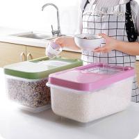 素色家用装大米储米箱米桶大号米箱米面收纳箱盒子米桶多色多款生活日用家庭清洁生活日用收纳用品收纳