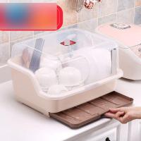 塑料碗柜家用厨房沥水架滴水盘带盖大号碗碟筷架收纳盒餐具置物架多色多款家装建材及五金家装主材厨卫五金/挂件厨房挂架