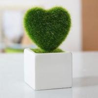 (带盆栽好)仿真毛球植物小盆栽摆件办公室装饰绿色盆景套装家居店铺花艺摆设多功能时尚创意生活日用园艺用品花卉观叶植物