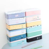 韩国萌可爱清新开窗马口铁置物盒小铁盒杂物文具收纳盒饼干盒大容量多功能生活日用收纳用品时尚创意简约收纳盒
