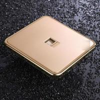 开关插座6FA香槟金色电脑插座网线插座暗装86型墙壁开关面板家装建材及五金电子电工插座电脑插座