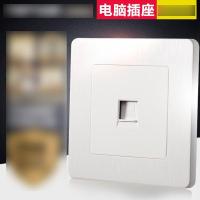 86型插座面板家用单口网线网络插座面板网口光纤信息宽带电脑插座家装建材及五金电子电工插座电脑插座