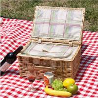 柳编野餐蓝子野餐手提篮户外收纳篮购物篮带盖藤编篮子礼品篮多色多款多功能生活日用收纳用品时尚创意简约收纳篮