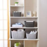 收纳篮塑料脏衣篮手提收纳筐浴筐菜篮洗澡篮厨房仿藤编收纳盒多色多款多功能时尚创意简约住宅家具柜类书柜