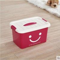 加厚手提透明收纳箱塑料玩具收纳盒有盖小中号衣服整理箱储物箱子多色多款多功能生活日用收纳用品时尚创意简约收纳盒