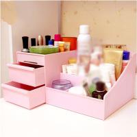 纯色现代时尚韩国塑料桌面收纳盒 创意杂物整理盒 办公桌面化妆品储物盒糖果色简约神火日用收纳用品收纳盒