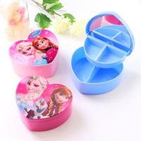 儿童梳妆台塑料卡通可爱首饰盒宝宝饰公主收纳盒化妆品饰品夹头饰饰品收纳盒子生活日用收纳用品收纳盒子