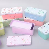 文具盒化妆品收纳盒置物盒桌面小清新卡通整理盒铁盒子储物盒置物盒收纳盒整理盒家居生活日用整理收纳用品置物盒收纳盒