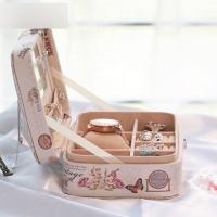 时尚外观首饰盒皮革公主欧式饰品盒手饰收纳盒珠宝盒简约耳钉戒指盒防水收纳盒生活日用收纳用品收纳饰品收纳盒子