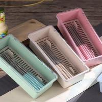 防尘厨房餐具收纳盒筷子笼带盖沥水勺子筷子筒家用筷笼筷筒筷子桶 时尚创意厨房筷子收纳盒生活日用收纳用品收纳盒