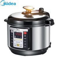美的 PCS6001P 电压力锅双胆6L大容量智能高压锅饭煲正品微电脑按键式