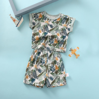 龙之涵(LONGZHIHAN)婴儿短袖套装夏季薄款宝宝衣服男女夏装儿童