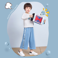 龙之涵(LONGZHIHAN)童装女童阔腿裤2020夏季新款宝宝时尚洋气七分裤 男童休闲裤