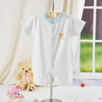 龙之涵(LONGZHIHAN)婴儿连体衣夏款男女宝宝短袖薄款睡衣纯棉爬服新生儿衣服