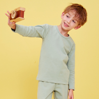 龙之涵(LONGZHIHAN）保暖内衣套装加绒加厚儿童纯棉秋衣秋裤童装家居服保暖 加绒儿童套装